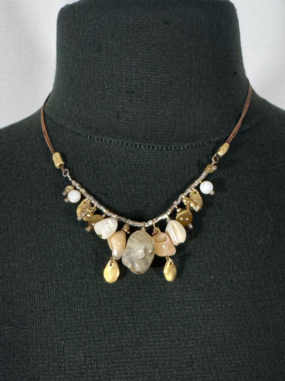 Cookie Lee Beaded Charm Cord Necklace